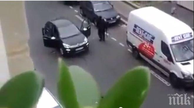 Журналисти се скрили на покрива при атентата в Париж (ново видео 18+)
