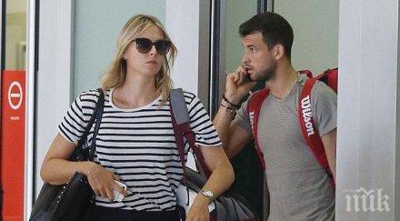 гришо маша пристигнаха заедно мелбърн звездната двойка придружава майката шарапова снимки