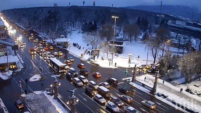 Кошмар! София осъмна с нов сняг, под него дебне коварен лед!