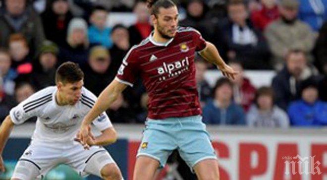 Суонзи и Уест Хем завършиха наравно  