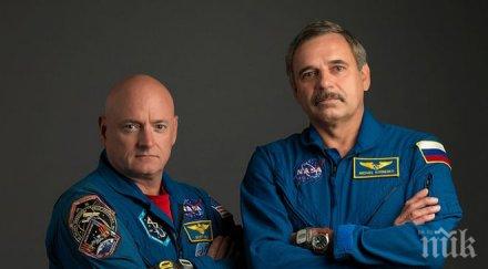 американец руснак летят заедно космоса цяла година