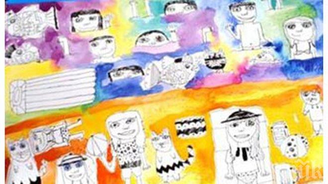 Рисунка на дете от Добрич в календара на УНИЦЕФ за 2015 година