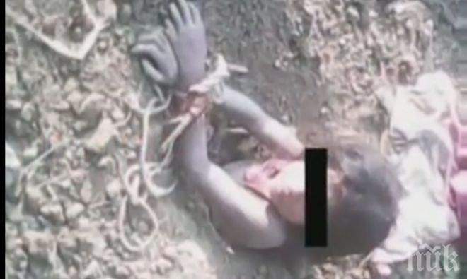 Ужас! Арестуваха индиец, опитал да погребе дъщеря си жива