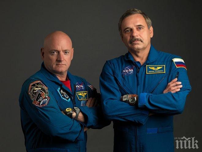 Американец и руснак ще летят заедно в Космоса цяла година