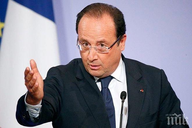 Рейтингът на Оланд продължава да върви нагоре след атентатите в Париж