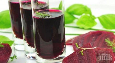 сокът червено цвекло понижава високото кръвно