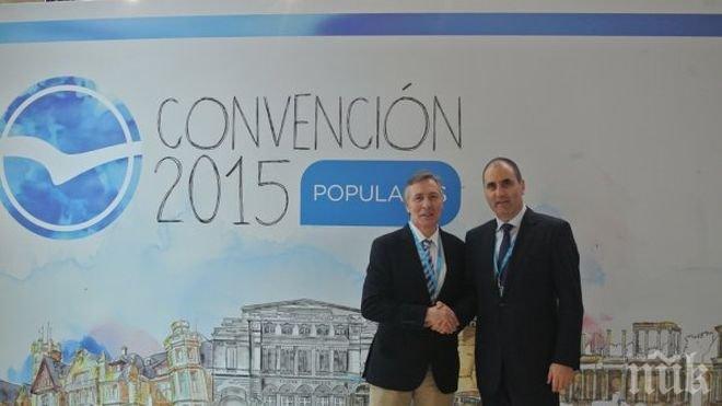 Цветанов: ГЕРБ и Испанската народна партия ще работят съвместно