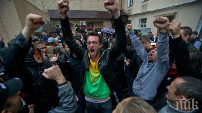 Българи в Одеса на бунт заради насилствена мобилизация (видео)