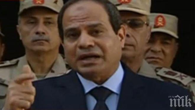 Президентът на Египет обяви безпощадна война на тероризма в обръщение към нацията