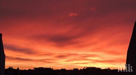 вижте невероятното небе софия сутрин снимки