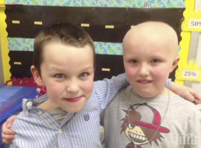 Уникално! 7-годишно хлапе ни показва какво трябва да направим, когато наш приятел се разболее от рак (видео)