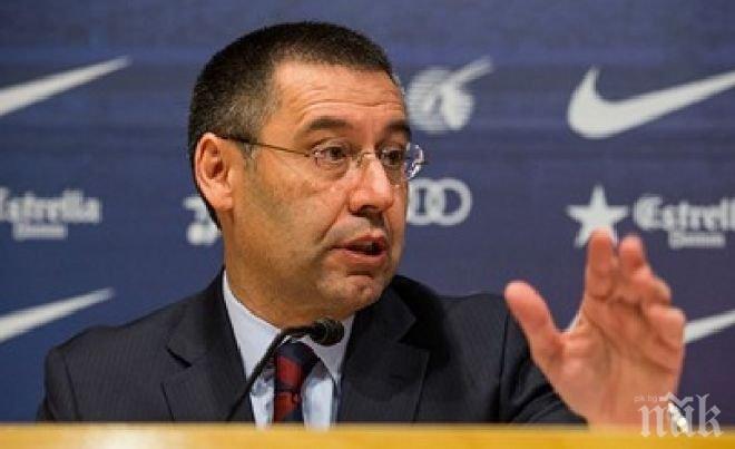 Бартомеу съзря заговор срещу Барселона