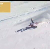 Вижте ужасяващата каскада на Боде Милър и порезната рана на крака му (снимки и видео 18+)