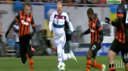 шахтьор донецк байерн мюнхен две нули полувремето