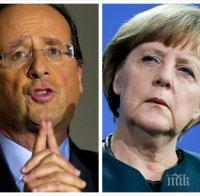 Оланд и Меркел призовават за пълното спазване на договореностите от Минск
