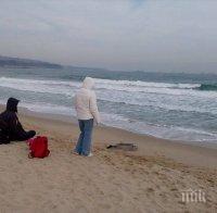 Тъжно! Морето изхвърли малък мъртъв делфин на плажа във Варна (снимки)