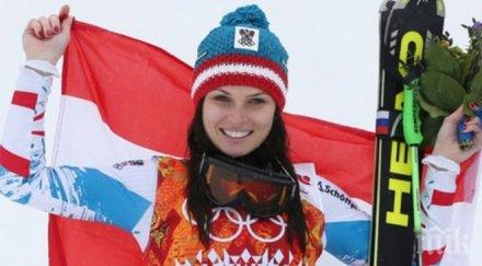 ана фенингер драматична победа гигантския слалом тина мазе линдзи вон отпаднаха