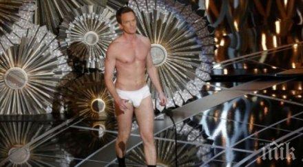 шоу водещият оскарите цъфна боксерки сцената снимка видео