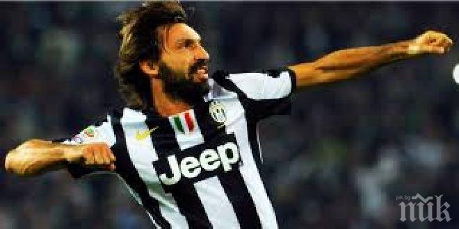 Гол на Пирло изстреля Ювентус на 10 точки пред Рома