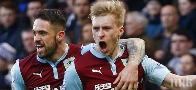 Челси шокира с равен у дома срещу Бърнли! Ман Юнайтед падна от средняци