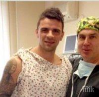 Вальо Илиев претърпя успешна операция, връща се на терена след месец