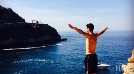 григор димитров ръба скача метрова скала видео