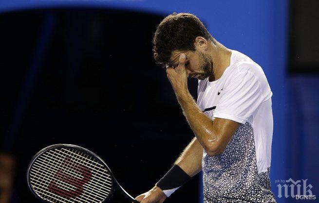 Кошмарна игра на Григор! Загуби от слабак и отпадна от турнира в Акапулко