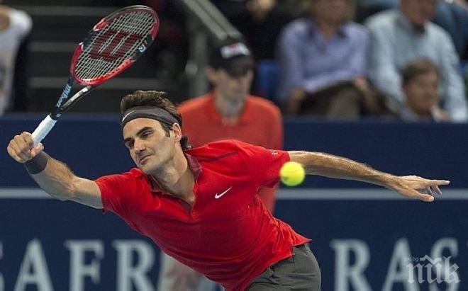 Роджър Федерер е на четвъртфинал на турнира в Дубай