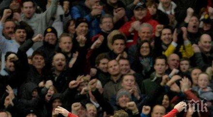 рууни два гола победа манчестър юнайтед