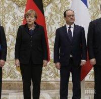 Лидерите на Русия, Украйна, Франция и Германия са обсъдили украинската криза
