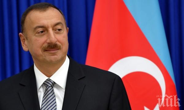 Президентът на Азербайджан Илхам Алиев на посещение в София