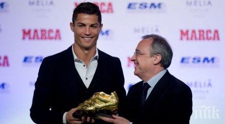 шок реал перес иска разкара роналдо вече бил стар