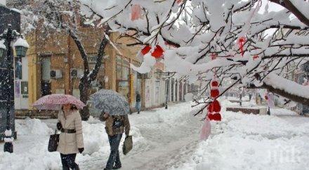 снегът спира температурите скачат градус два