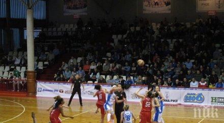 шампионките надвиха носителя купата дамското баскетболно дерби март