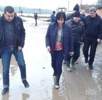 Корнелия Нинова в Гълъбово: Дигата ремонтирана, а се къса два пъти! Кой взе парите?