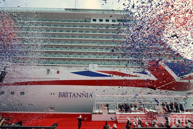 Елизабет Втора кръсти най-големия круизен кораб  Британия 