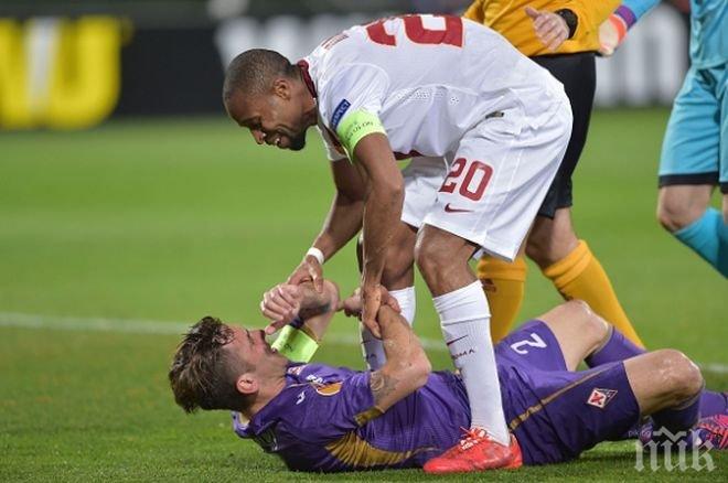 Рома се измъкна с късен гол във Флоренция

