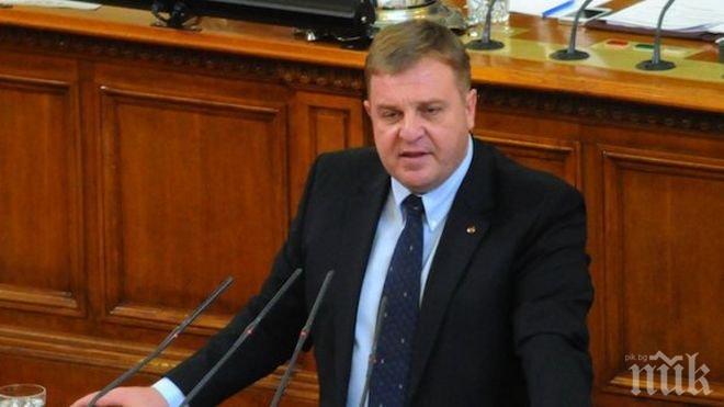 Каракачанов: Подкрепата ни за кабинета не е безгранична