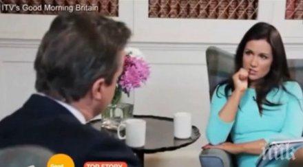 горещо интервю палава водеща предизвика фурор поведението дейвид камерън видео