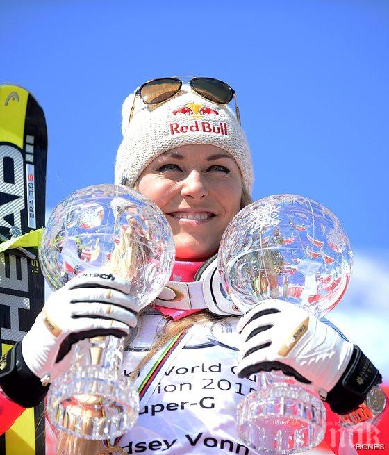 Линдзи Вон спечели рекорден кристален глобус