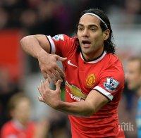 Фалкао е нещастен в Манчестър Юнайтед