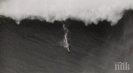 ужас бургас вълните отнесоха сърфист изплува измръзнал счупен крак