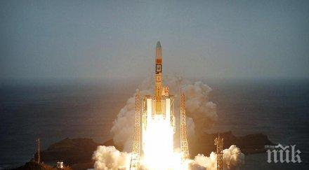 япония изстрелва тайно шпионски спътник