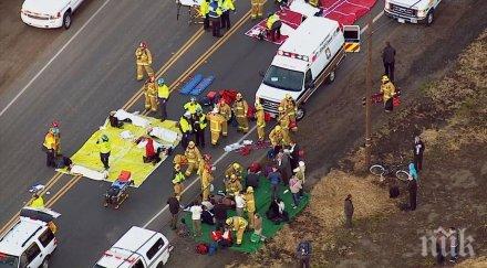 влак кола удариха лос анжелис души ранени