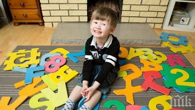 3-годишен умножава и брои на 4 езика