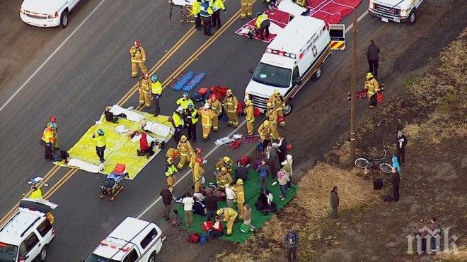 Влак и кола се удариха в Лос Анжелис, 21 души са ранени!