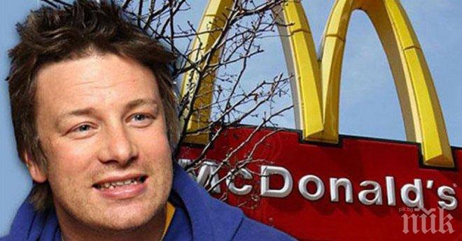 Джейми Оливър доказва, че бургерите в Макдоналдс са негодни за консумация от хората