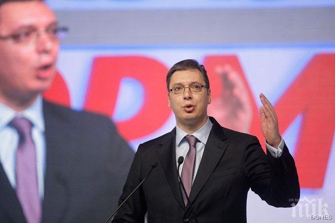 Вучич осъди запалването на хърватското знаме в Белград