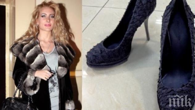 Антония Петрова шокира с обувки за 4 бона от рибешка кожа