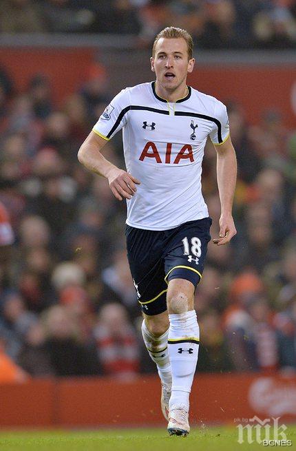 Хари Кейн извежда Тотнъм с капитанската лента в Бърнли